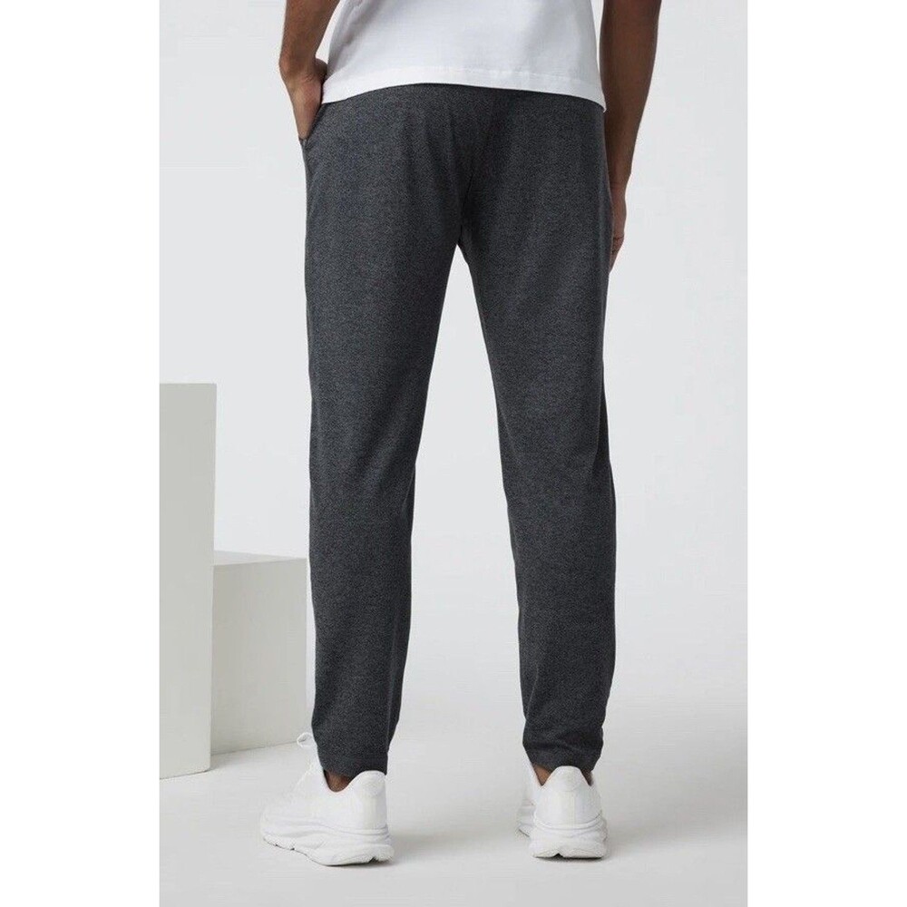 Vuori Mens Small Ponto Performance Pants Jogger Charcoal Heather V418 - Picture 3 of 9
